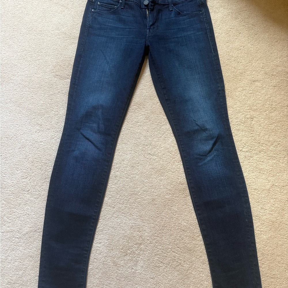 MOTHER Women's Dark Indigo Skinny Jeans